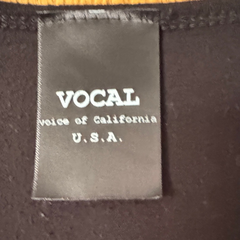 Vocal Black Tee with White Paisley Cross and Sleeve Panels - Picture 4 of 5